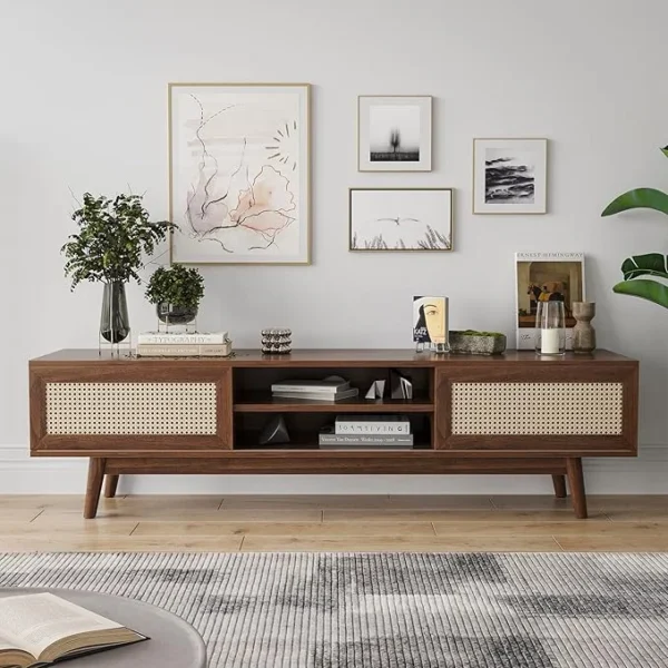 Solari Rattan Media Console